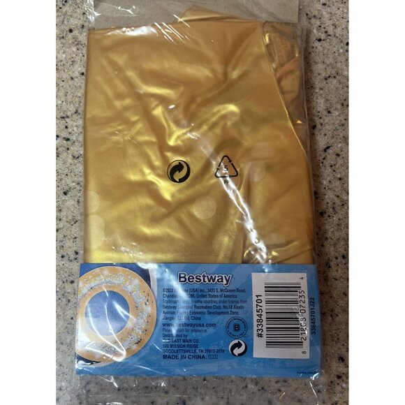 Bestway H2O‎ Go!  Yellow  Gold Glitter Swim Ring Pool Float Floaty 31.5” New - Picture 3 of 3